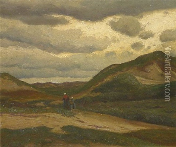 Dunenlandschaft Bei Knokke Oil Painting - Eugen Kampf
