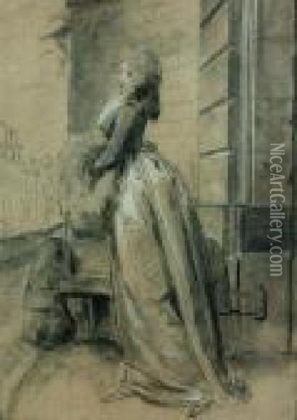 Portrait De Femme Au Manchon Oil Painting - Louis Leopold Boilly