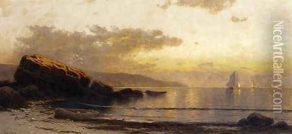 Sunset Coast Oil Painting - Alfred Thompson Bricher