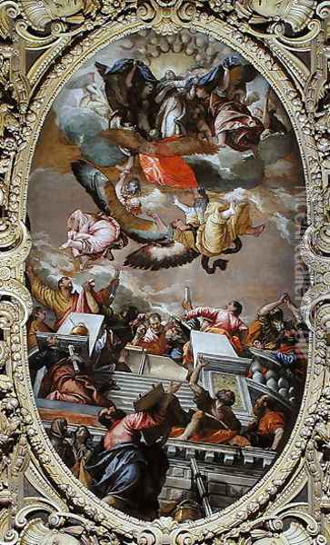 Assumption of the Virgin Oil Painting - Paolo Veronese (Caliari)
