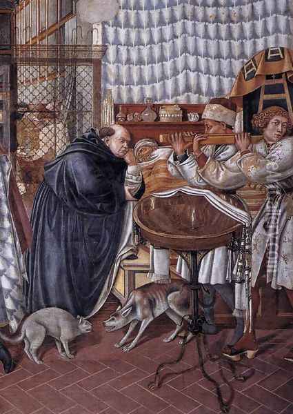 Care of the Sick (detail 1) 1441-42 Oil Painting - Domenico Di Bartolo