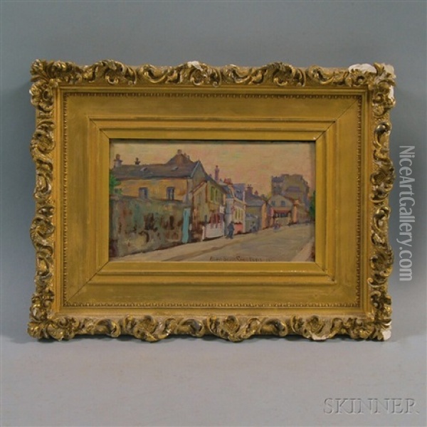 Paris Street Scene Oil Painting - Albert Scott Cox