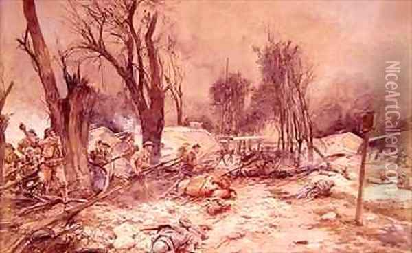 American Infantry Attack on 18th July 1918 during the Aisne Marne Counter offensive Oil Painting - Francois Flameng