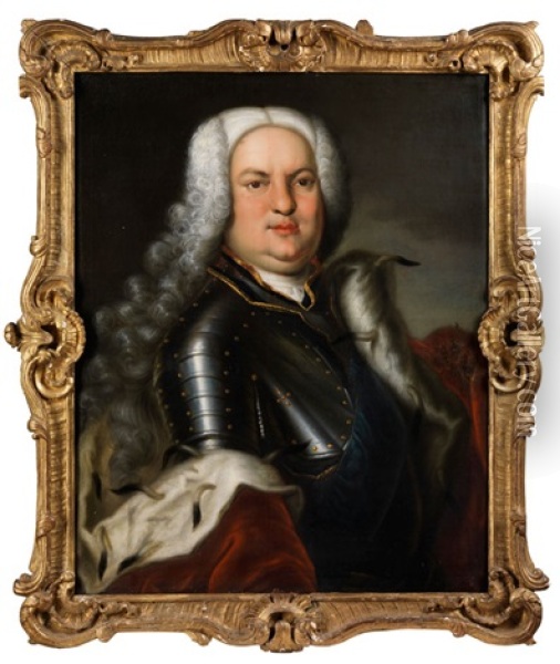 Portrait Des Fursten Friedrich Anton Von Schwarzburg-rudolstadt Oil Painting - Johann Christian Morgenstern