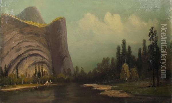 North Dome And Royal Arches, Yosemite Valley Oil Painting - Frederick Ferdinand Schafer