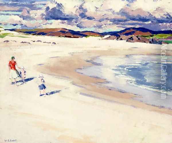 On the Shore, Iona, c.1920s Oil Painting - Francis Campbell Boileau Cadell