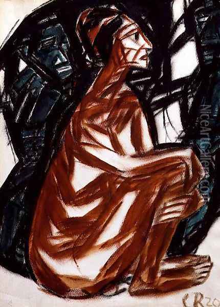 Waiting, 1920 Oil Painting - Christian Rohlfs