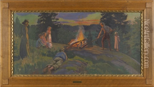 Midsummer Oil Painting - Alarik (Ali) Munsterhjelm