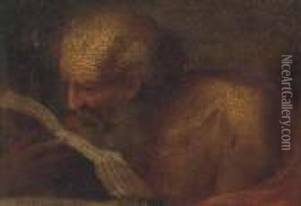 Saint Jerome; And Saint John The Baptist Oil Painting - Annibale Carracci