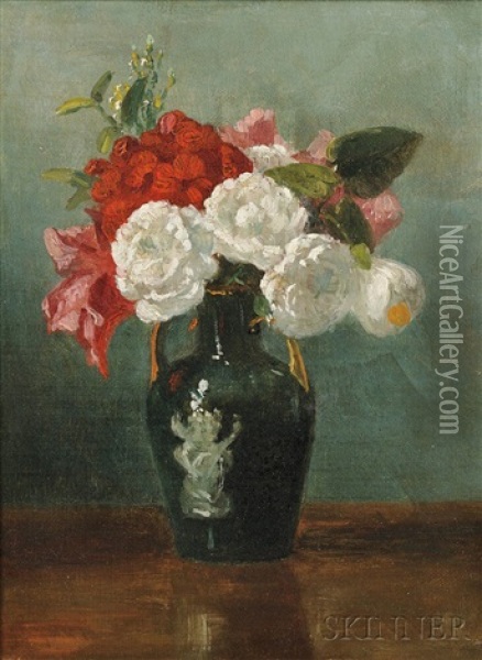 The Little Bouquet Oil Painting - Benjamin Champney