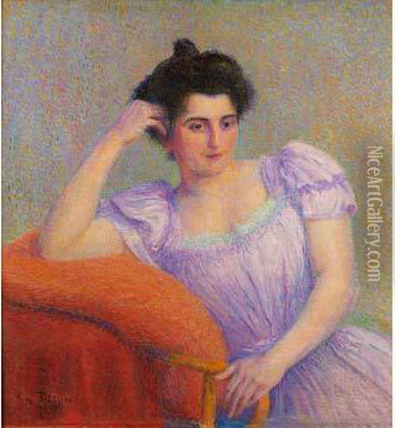 Portrait De Madame Marthe Oil Painting - Hippolyte Petitjean