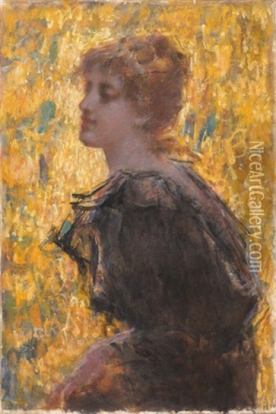 Giovane Signora Oil Painting - Luigi Conconi