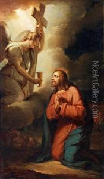 Christ In Gethsemane Oil Painting - Johan Gustav Sandberg