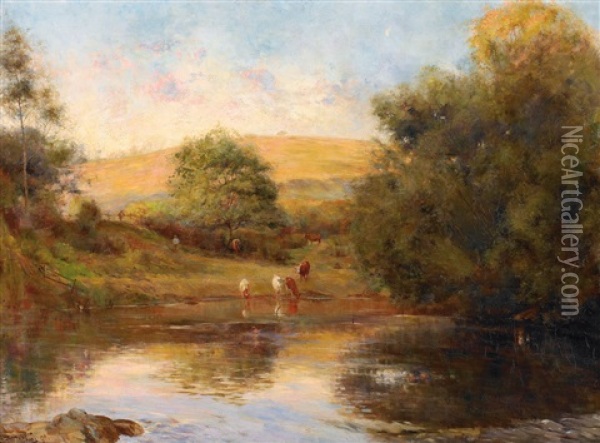 After The Heat Of The Day Oil Painting - Walter Herbert Withers