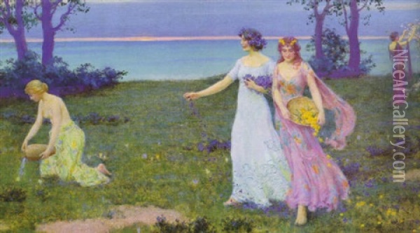 The Dawn Of Spring Oil Painting - Charles Courtney Curran