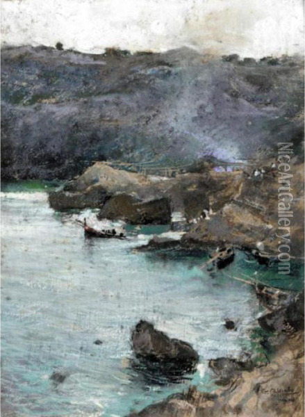 Coastal View Oil Painting - Giuseppe Casciaro