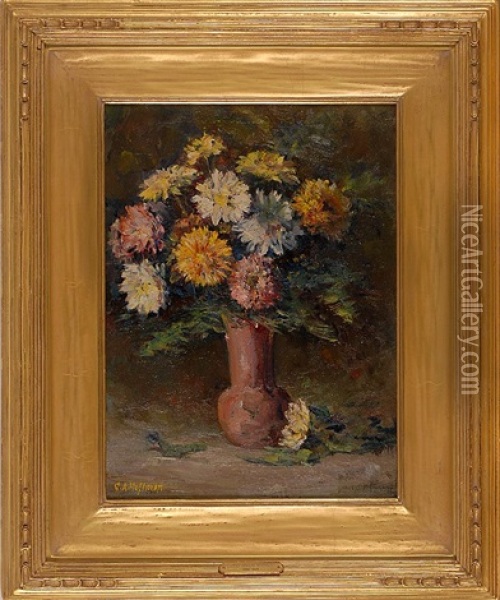Floral Still Life Oil Painting - Gustave Adolph Hoffman