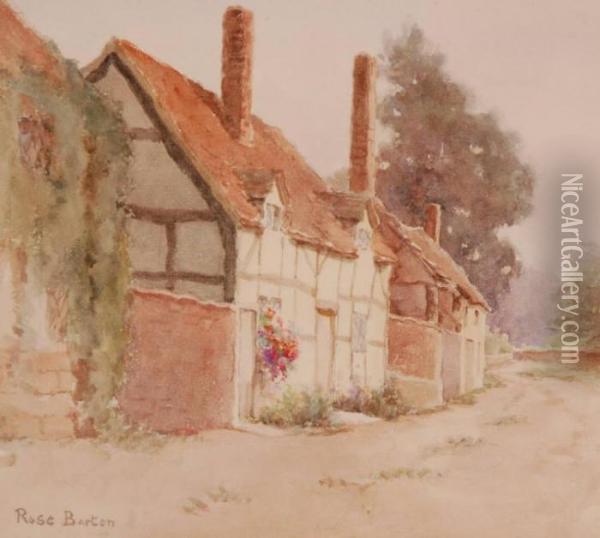 Timber Framed Cottages Oil Painting - Rose Barton