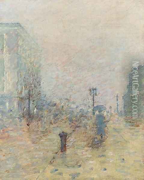 A Rainy Day, New York Oil Painting - Theodore Robinson