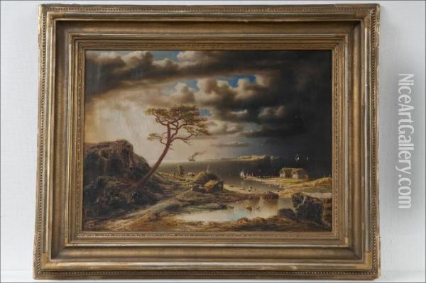 Lahestyva Myrsky - Annalkande Storm Oil Painting - Johan Knutson