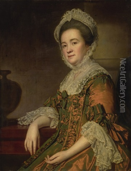 Portrait Of Mrs. Dawes Oil Painting - George Romney