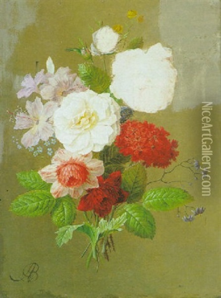 Jete Des Fleurs Oil Painting - Arnoldus Bloemers