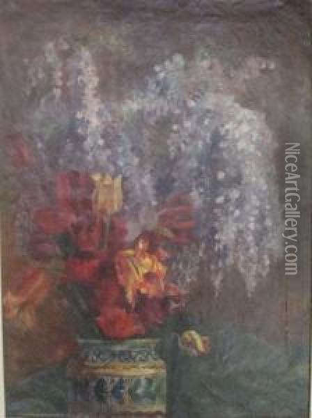Bouquet De Fleurs Oil Painting - Georgette Agutte