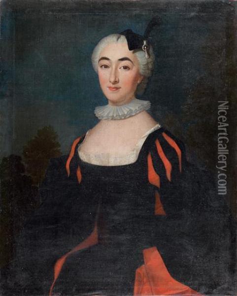 Portrait De Jeune Femme En Tenue Espagnole Oil Painting - Jean-Baptiste Santerre
