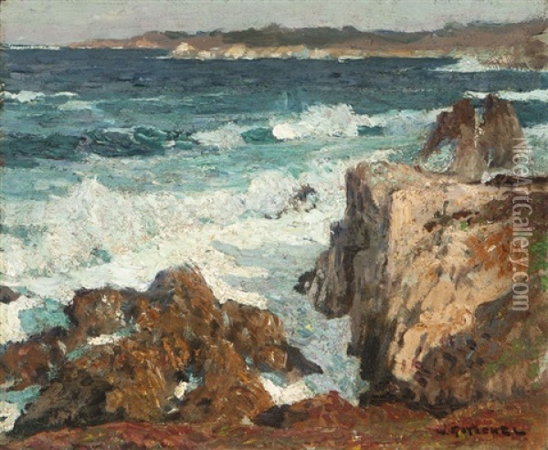 A Morning On California Coast Oil Painting - William Ritschel