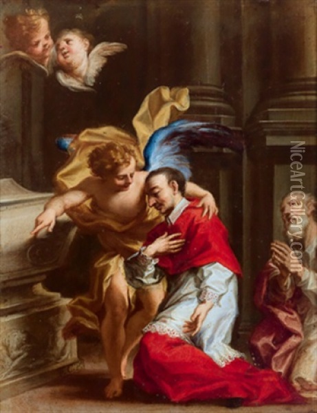 Der Heilige Karl Borromaus Oil Painting - Francesco Caccianiga