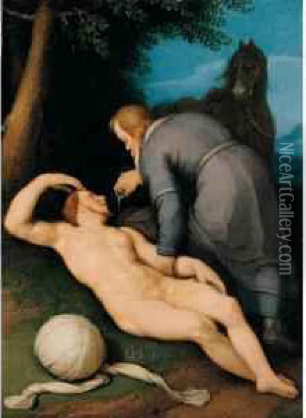The Good Samaritan Oil Painting - Cornelis Cornelisz Van Haarlem