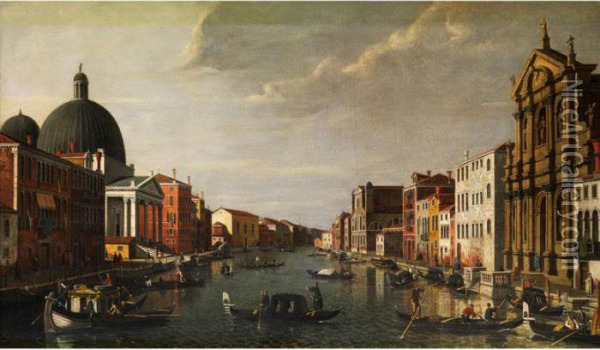 Stadtansicht Venedigs Oil Painting - (Giovanni Antonio Canal) Canaletto