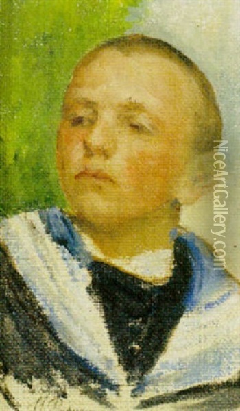 Pojke I Sjomansjacka Oil Painting - Ilya Repin