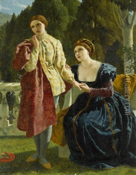 Viola And The Countess (twelfth Night: Act Iii, Scene I) Oil Painting - Frederick Richard Pickersgill