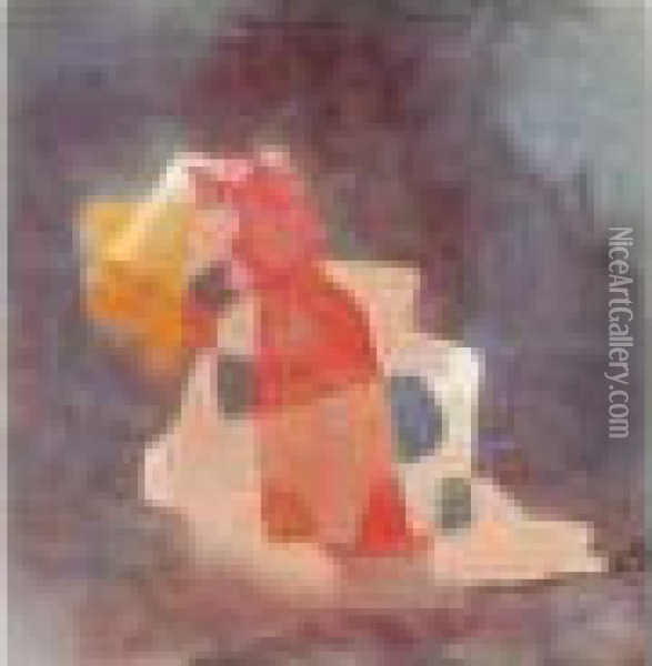 Femme Penchee En Arriere (zurucklehnende), 1929 Oil Painting - Paul Klee