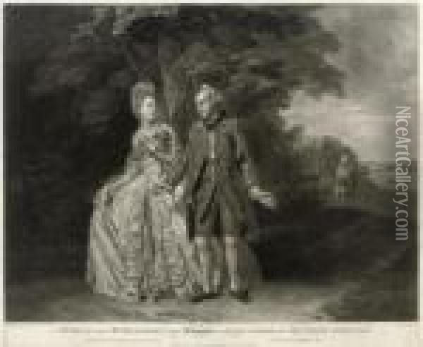 Mr King And Mrs Baddeley In The Characters Of Lord Ogleby, And Miss Fanny Sterling Oil Painting - Richard Earlom