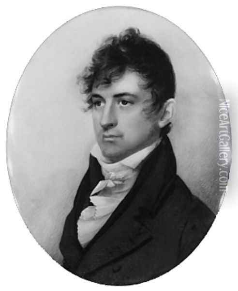 Portrait of a Gentleman Oil Painting - Joseph Wood