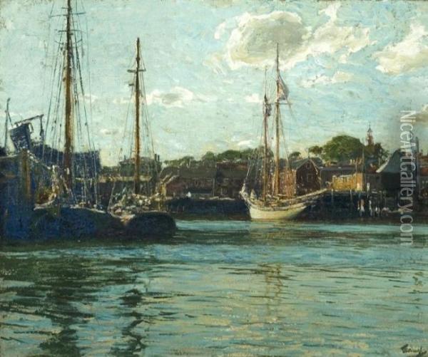 Gloucester Harbor Oil Painting - Frederick Judd Waugh