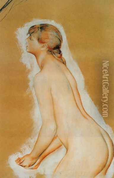 Nude Aka Study For The Large Bathers Oil Painting - Pierre Auguste Renoir