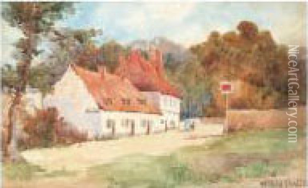 The Wayside Inn Oil Painting - Wilfred Williams Ball