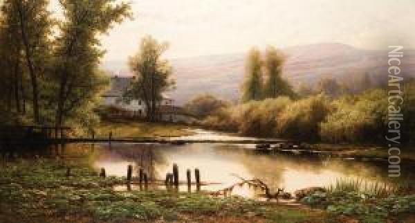 Landschap In De Omgeving Van Malmedy Oil Painting - Gerard Jozef Adrian Van Luppen