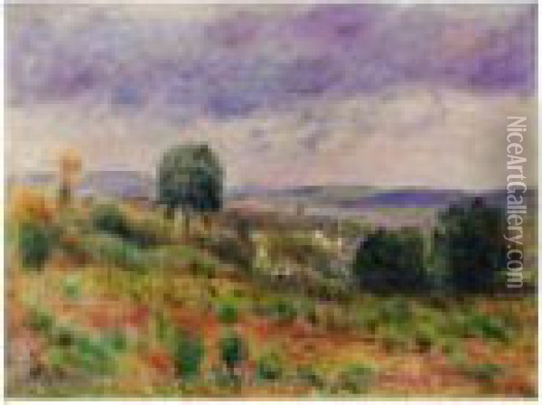 Paysage: Auvers-sur-oise Oil Painting - Pierre Auguste Renoir