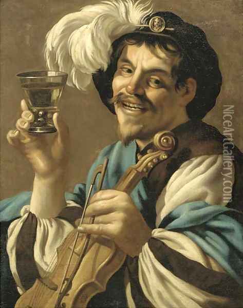 The Merry Drinker Oil Painting - Hendrick Terbrugghen