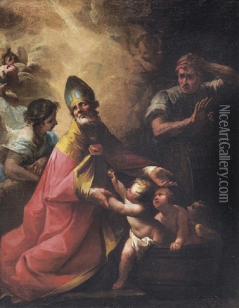 San Nicola Di Bari Oil Painting - Ubaldo Gandolfi