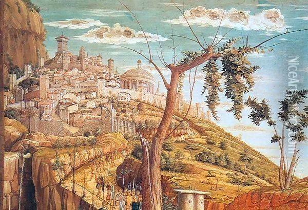 Agony in the Garden, detail Oil Painting - Andrea Mantegna