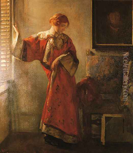 The Window Blind Oil Painting - Joseph Rodefer DeCamp