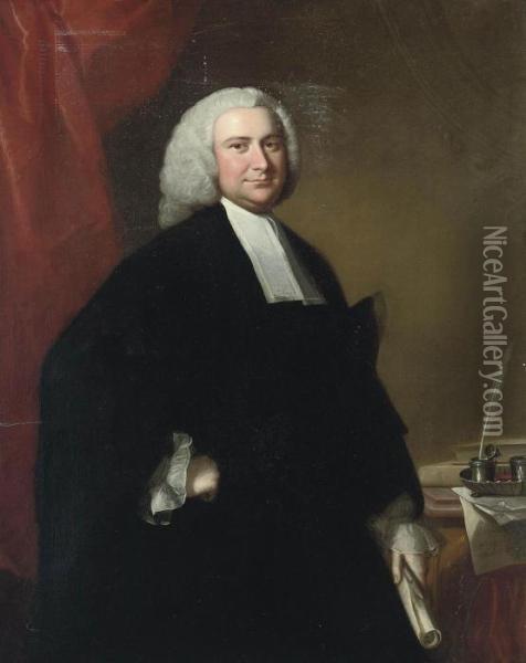 Portrait Of A Cleric Oil Painting - Thomas Hudson