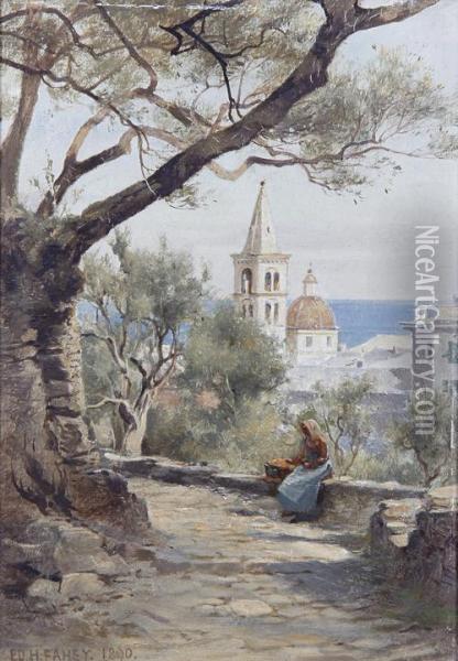 A Pair Of Italian Views Oil Painting - Edward Henry Fahey