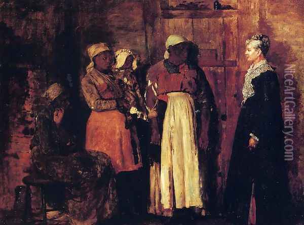 A Visit from the Old Mistress Oil Painting - Winslow Homer