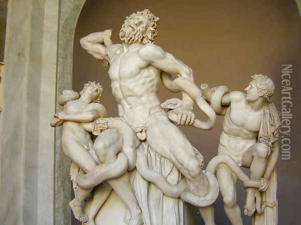 Laocoon and his sons Oil Painting - Polydoros of Rhodes